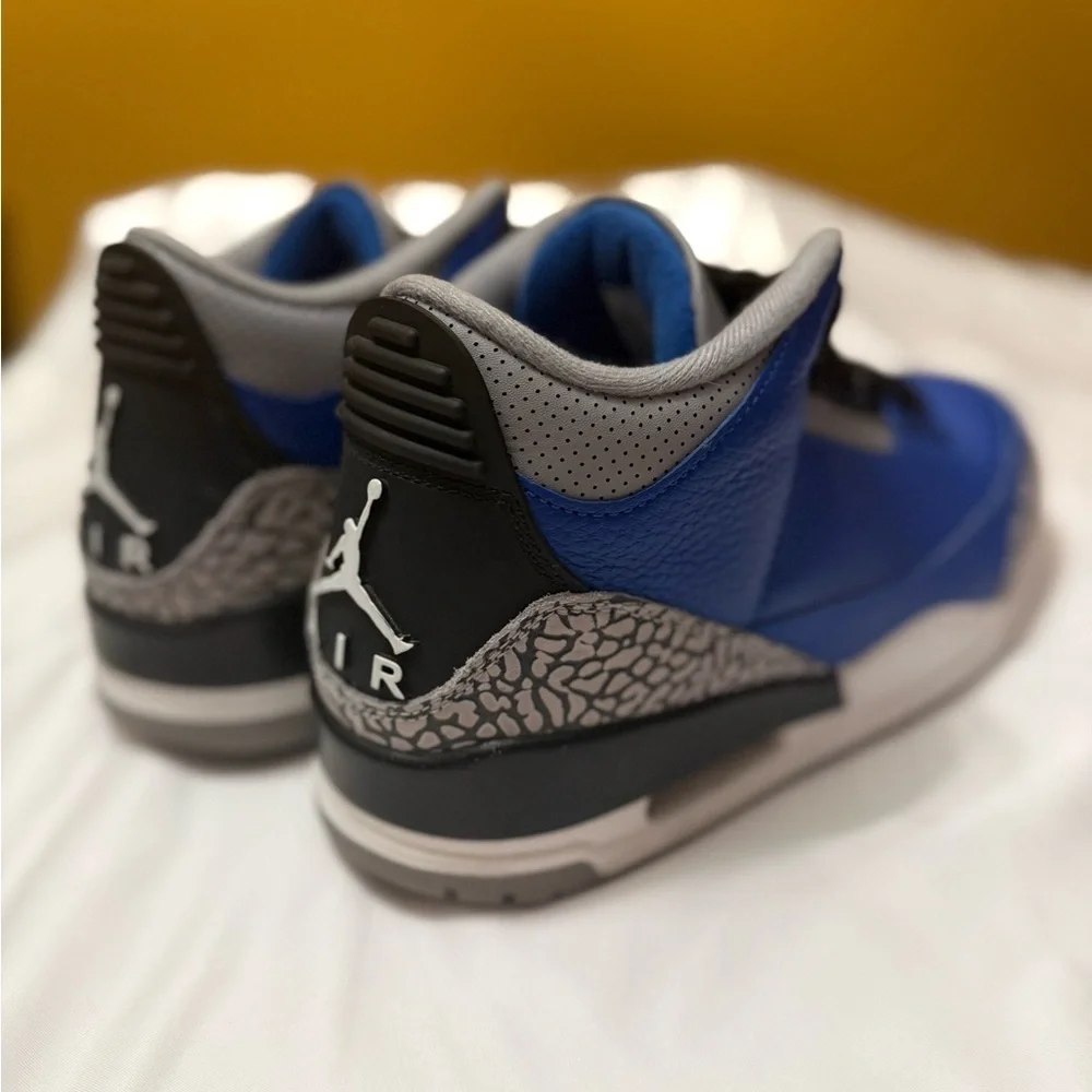 Air Jordan 3 Retro varsity Royal Cement size 12 Mens Blue Black Sneakers